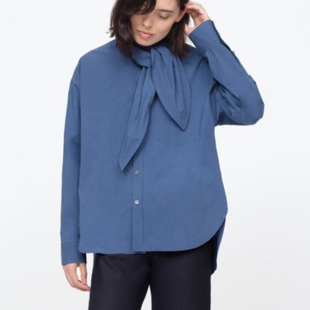 Sea New York Louise Blouse Button Down in Blue Size 2
